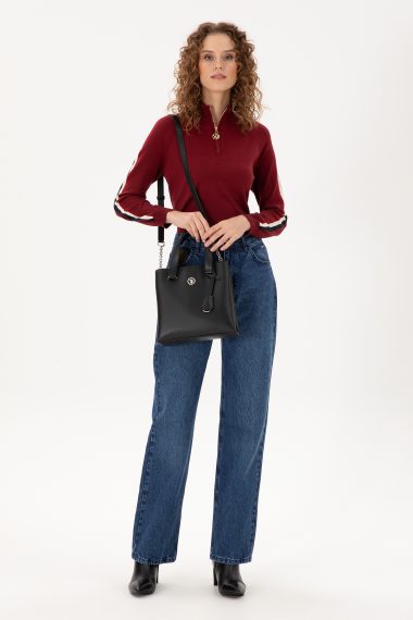 کیف رودوشی  سیاه  استاندارد فیت  زنانه یو اس پولو | US POLO ASSN