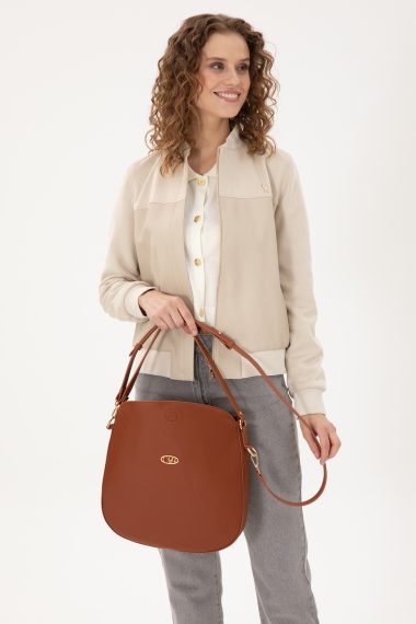 کیف رودوشی  قهوه ای روشن  استاندارد فیت  زنانه یو اس پولو | US POLO ASSN