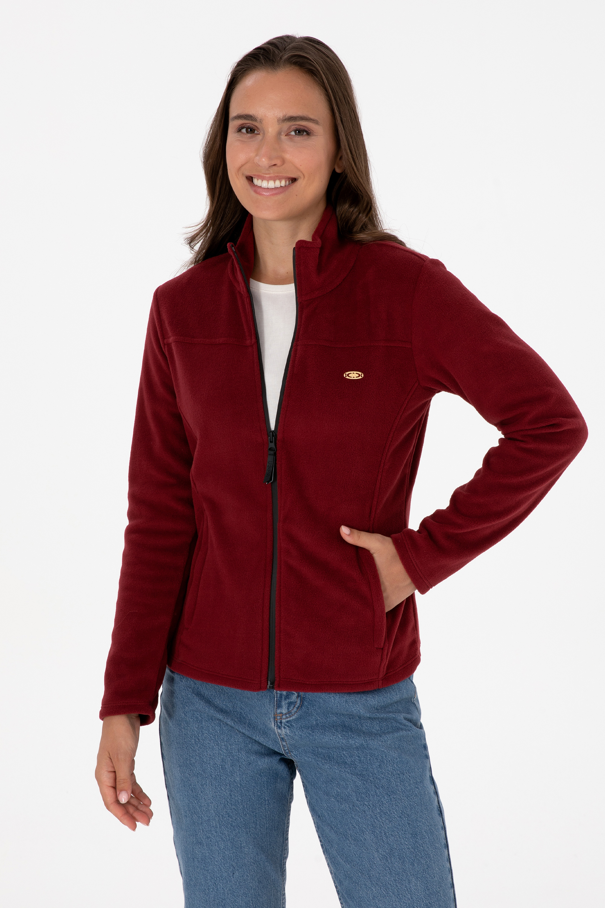 سویشرت بورگاندی رگولار زنانه یو اس پولو | US POLO ASSN