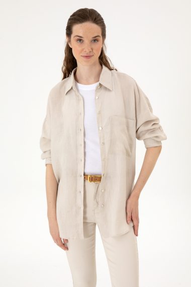 پیراهن  خاکستری  Oversize  زنانه یو اس پولو | US POLO ASSN