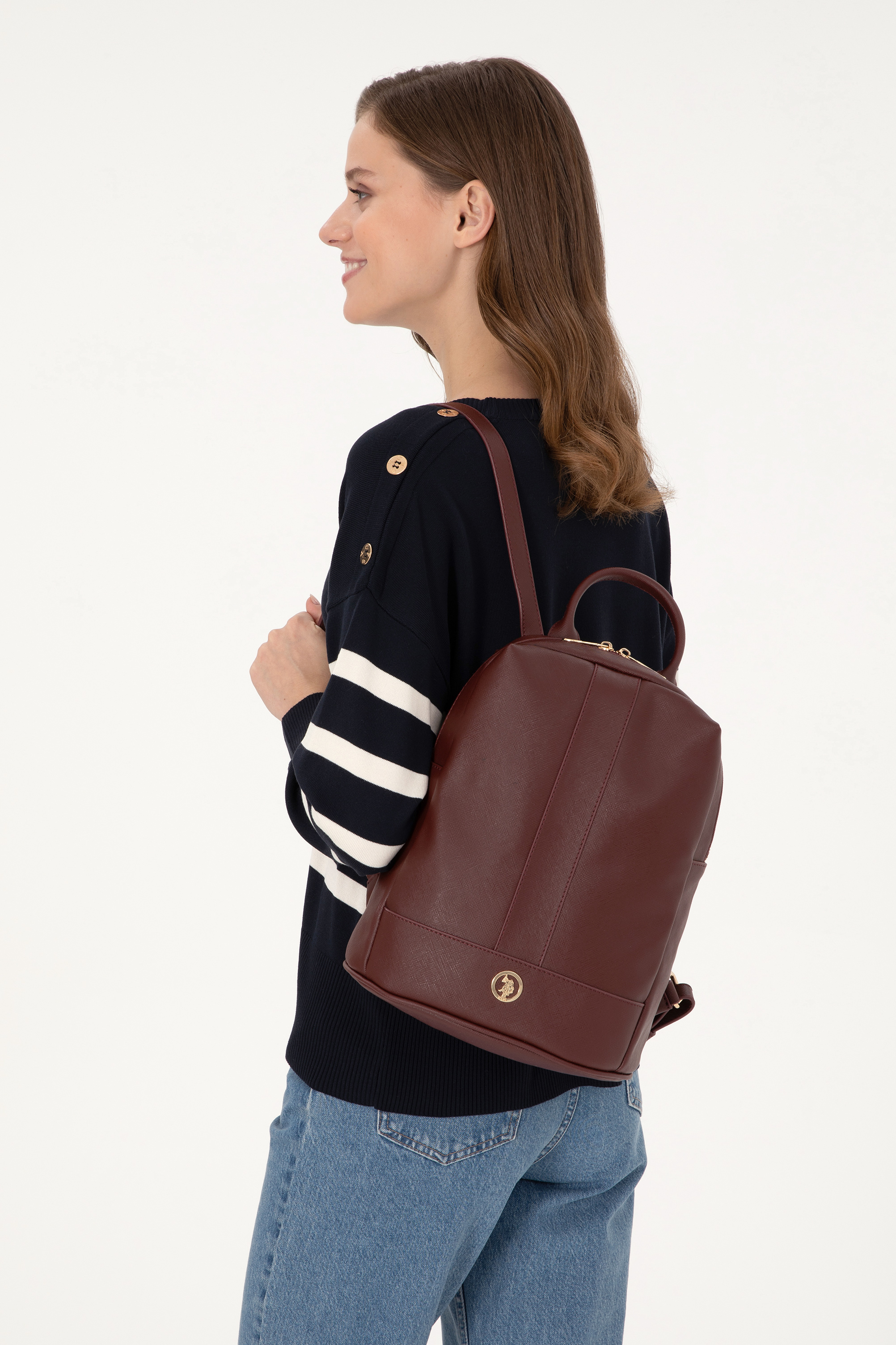 کوله پشتی بورگاندی استاندارد فیت زنانه یو اس پولو | US POLO ASSN