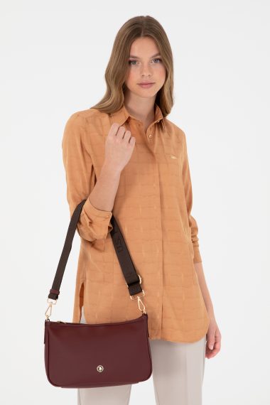 کیف رودوشی  بورگاندی  استاندارد فیت  زنانه یو اس پولو | US POLO ASSN