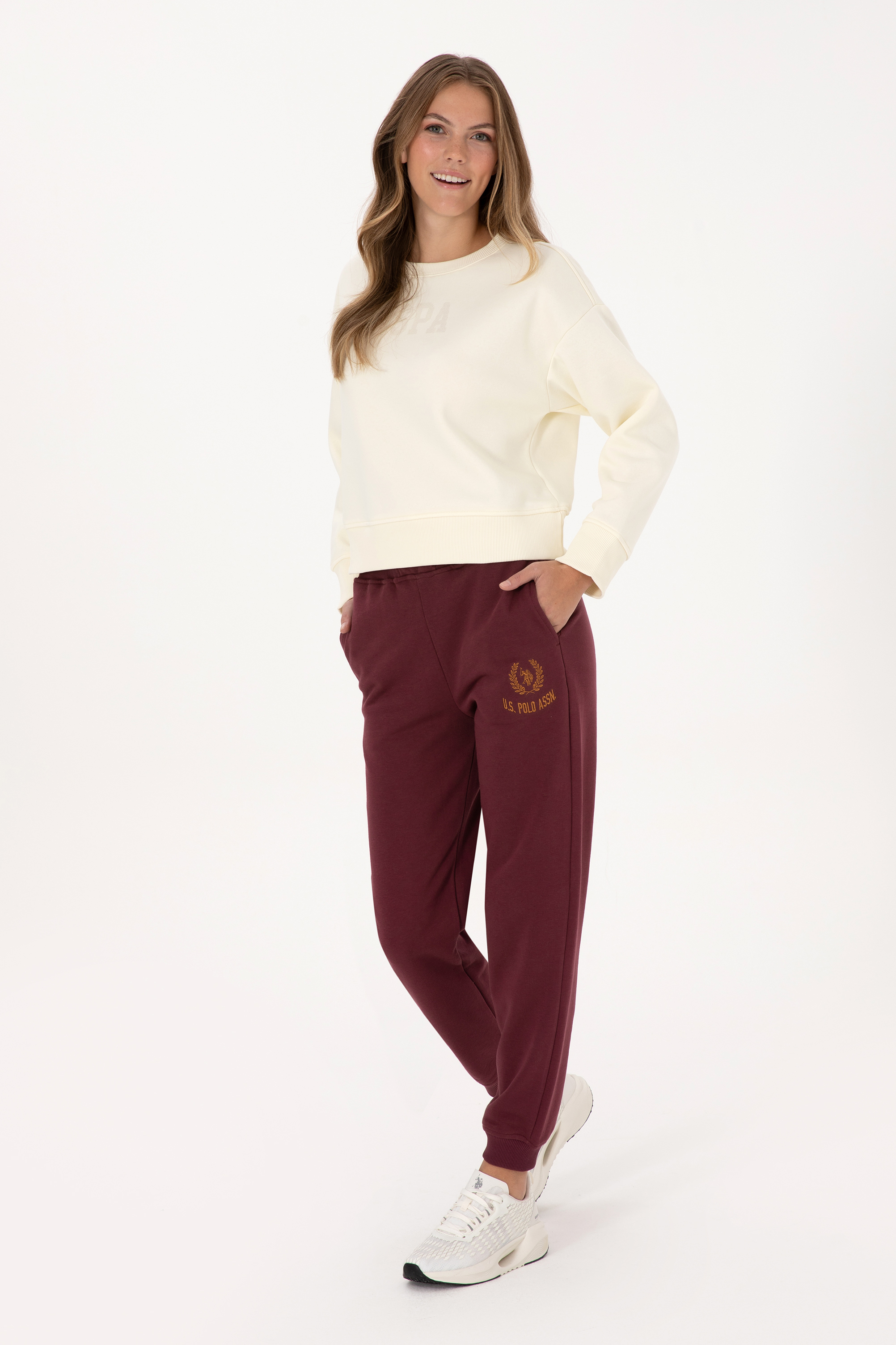 شلوار ورزشی جاگر آلبالویی جاگر زنانه یو اس پولو | US POLO ASSN