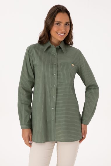 پیراهن  سبز تیره  ریلکس  زنانه یو اس پولو | US POLO ASSN