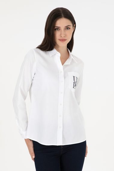 پیراهن  سفید  رگولار  زنانه یو اس پولو | US POLO ASSN