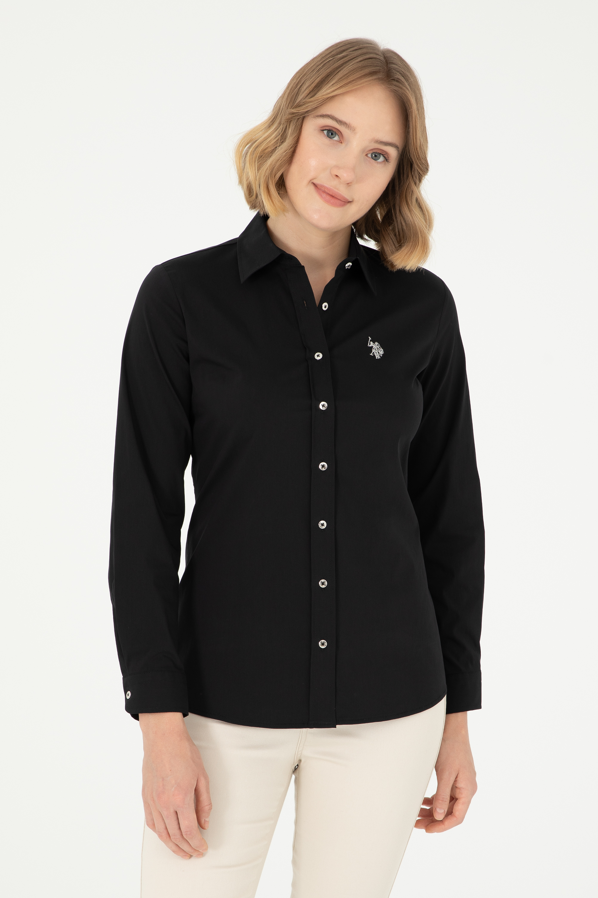 پیراهن سیاه اندامی زنانه یو اس پولو | US POLO ASSN