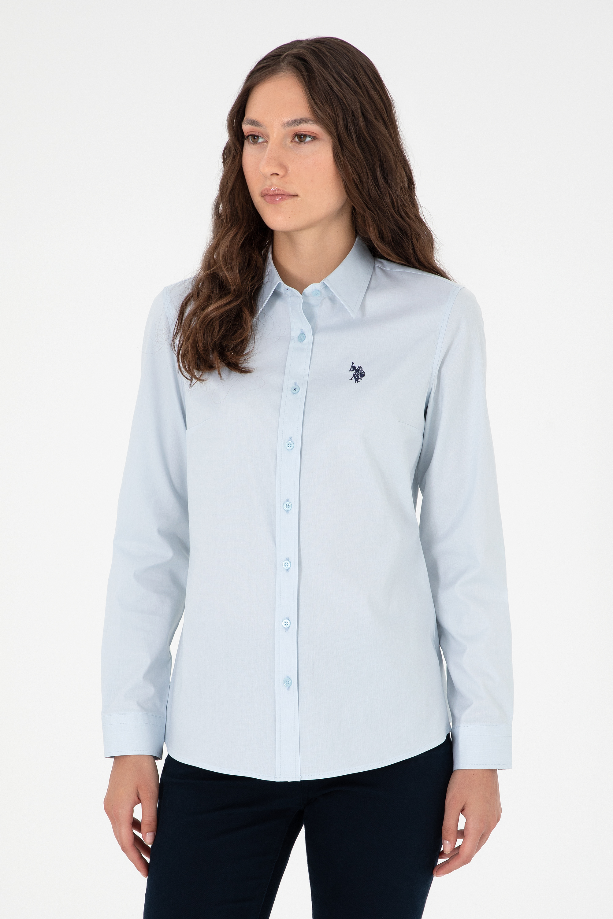 پیراهن سورمه ای روشن اندامی زنانه یو اس پولو | US POLO ASSN