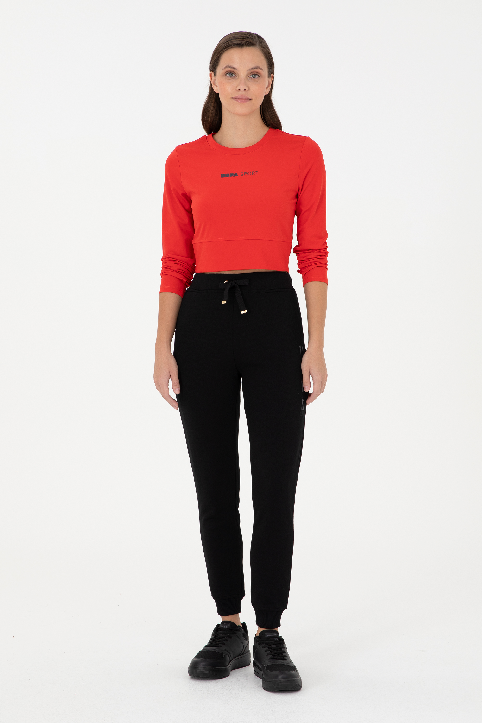 شلوار ورزشی جاگر سیاه رگولار زنانه یو اس پولو | US POLO ASSN