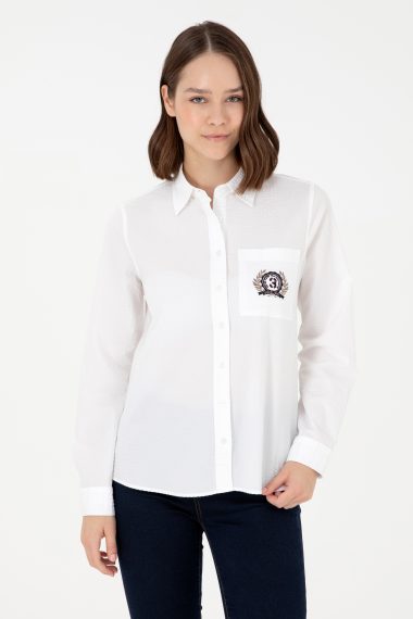 پیراهن  سفید  رگولار  زنانه یو اس پولو | US POLO ASSN