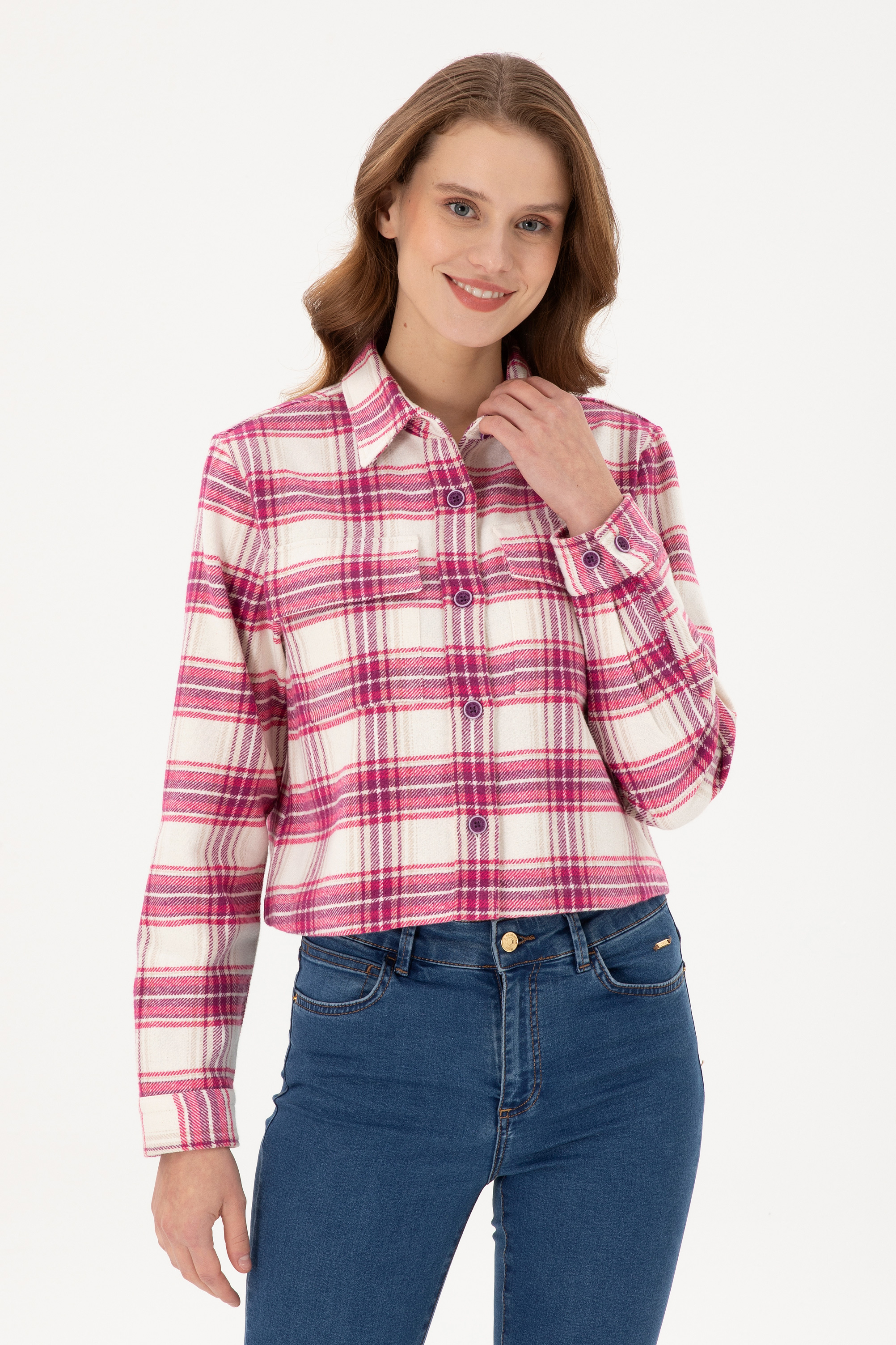 پیراهن بنفش رگولار زنانه یو اس پولو | US POLO ASSN