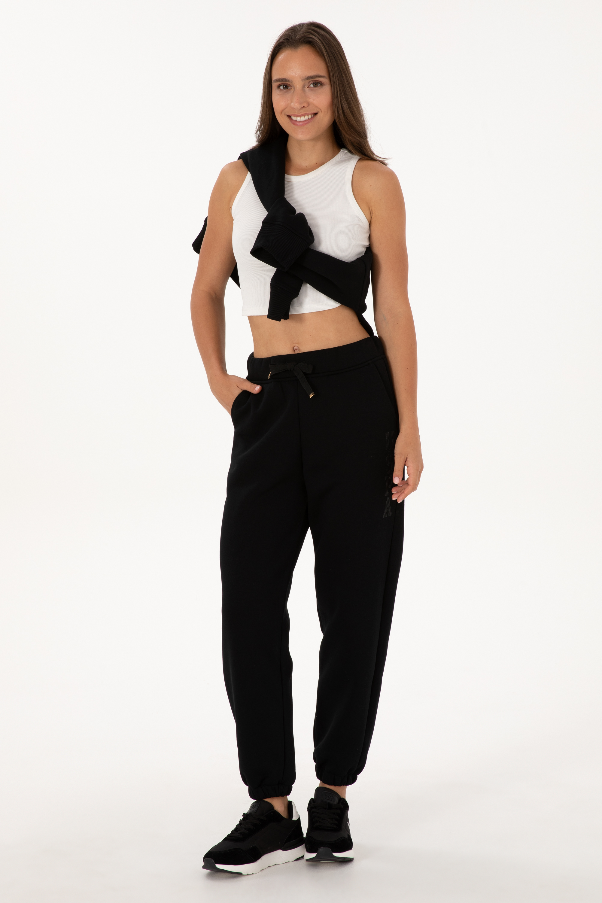شلوار ورزشی جاگر سیاه جاگر زنانه یو اس پولو | US POLO ASSN