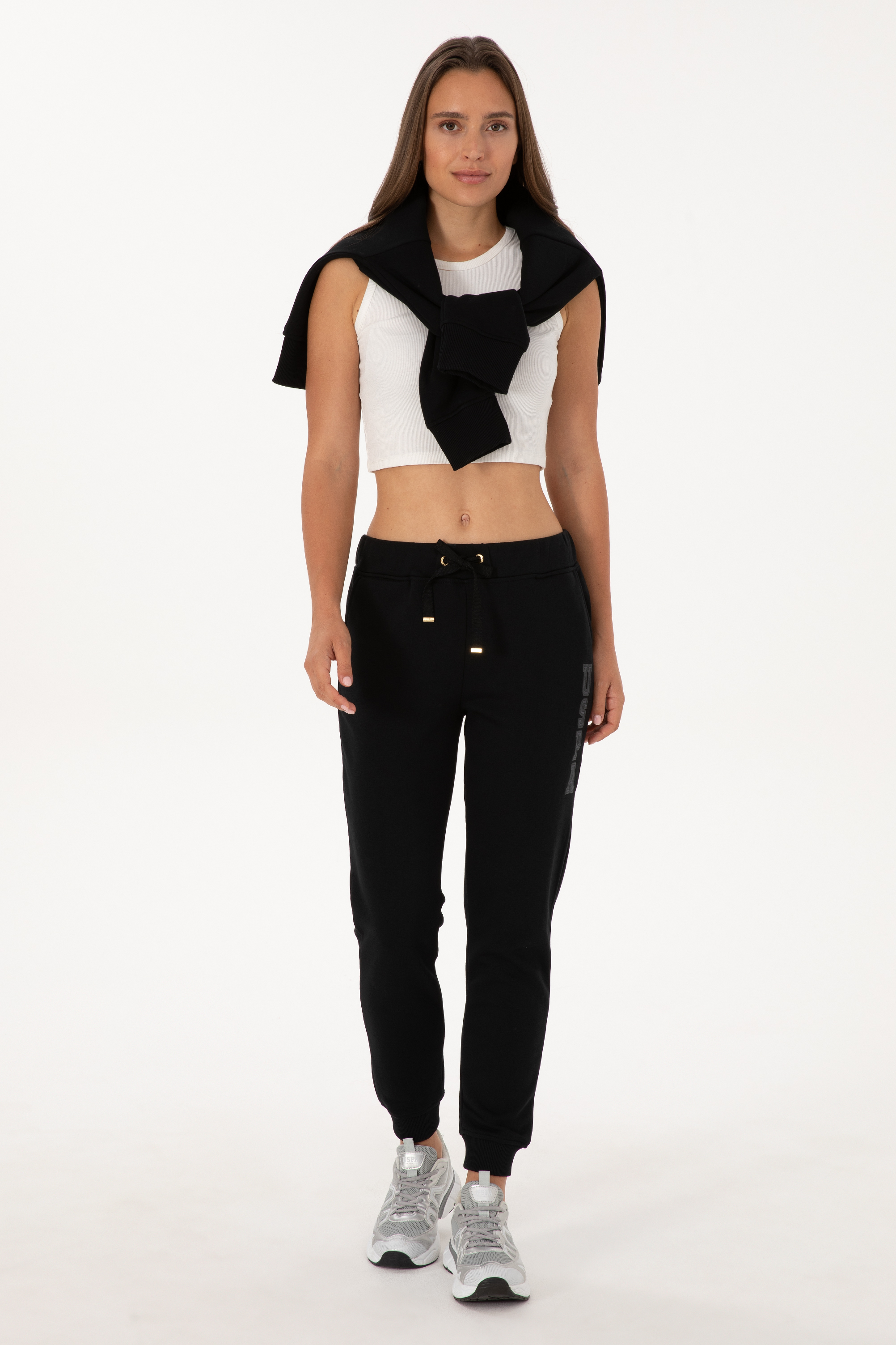 شلوار ورزشی جاگر سیاه رگولار زنانه یو اس پولو | US POLO ASSN