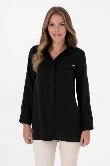 پیراهن  سیاه  رگولار  زنانه یو اس پولو | US POLO ASSN
