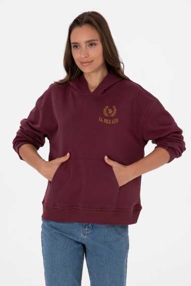 سویشرت هودی  آلبالویی  ریلکس  زنانه یو اس پولو | US POLO ASSN
