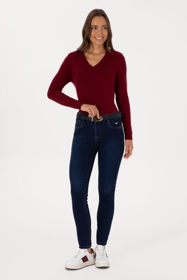 شلوار جین  آبی تیره  اسکینی  زنانه یو اس پولو | US POLO ASSN
