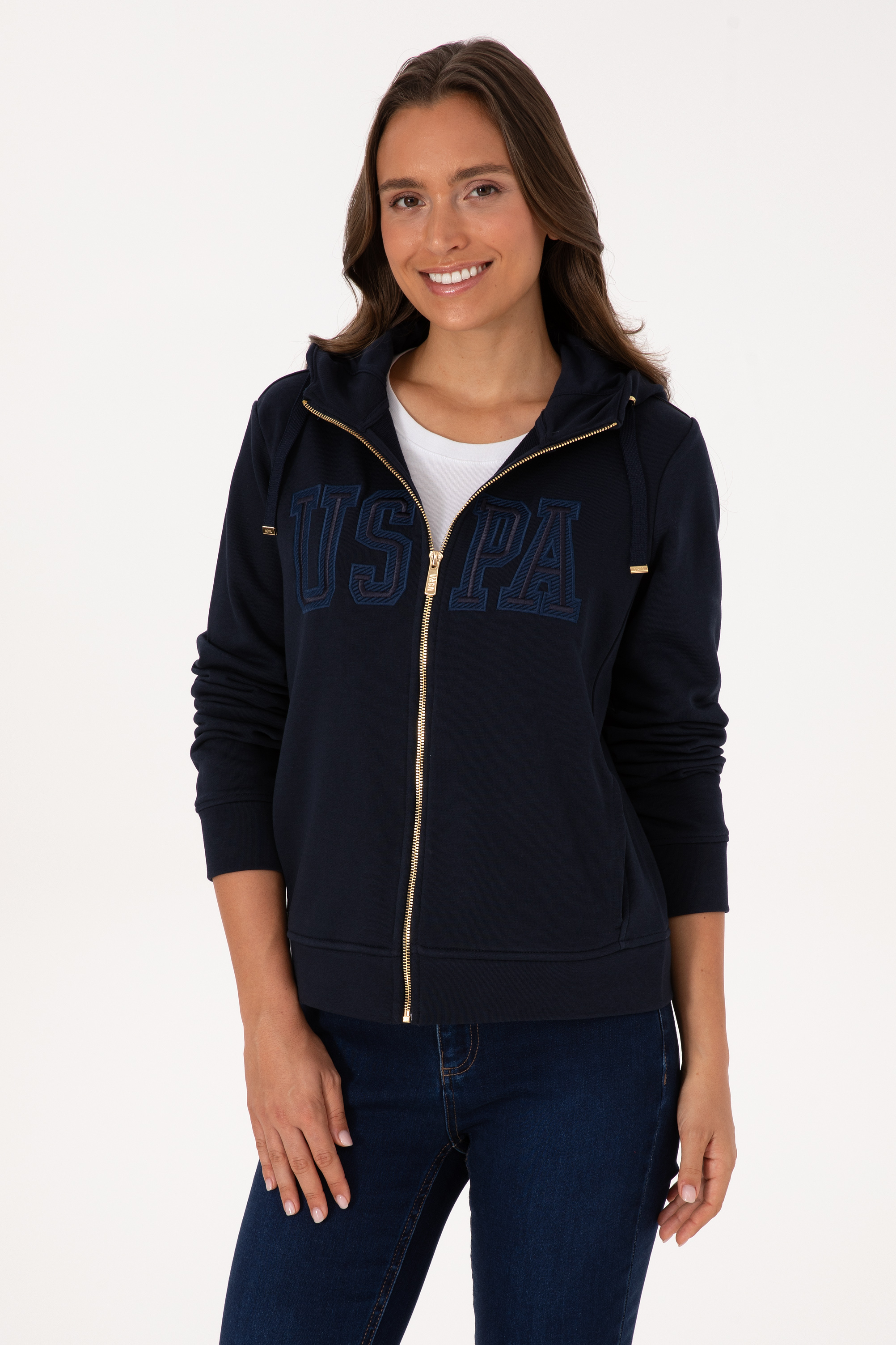 سویشرت لاجورد رگولار زنانه یو اس پولو | US POLO ASSN