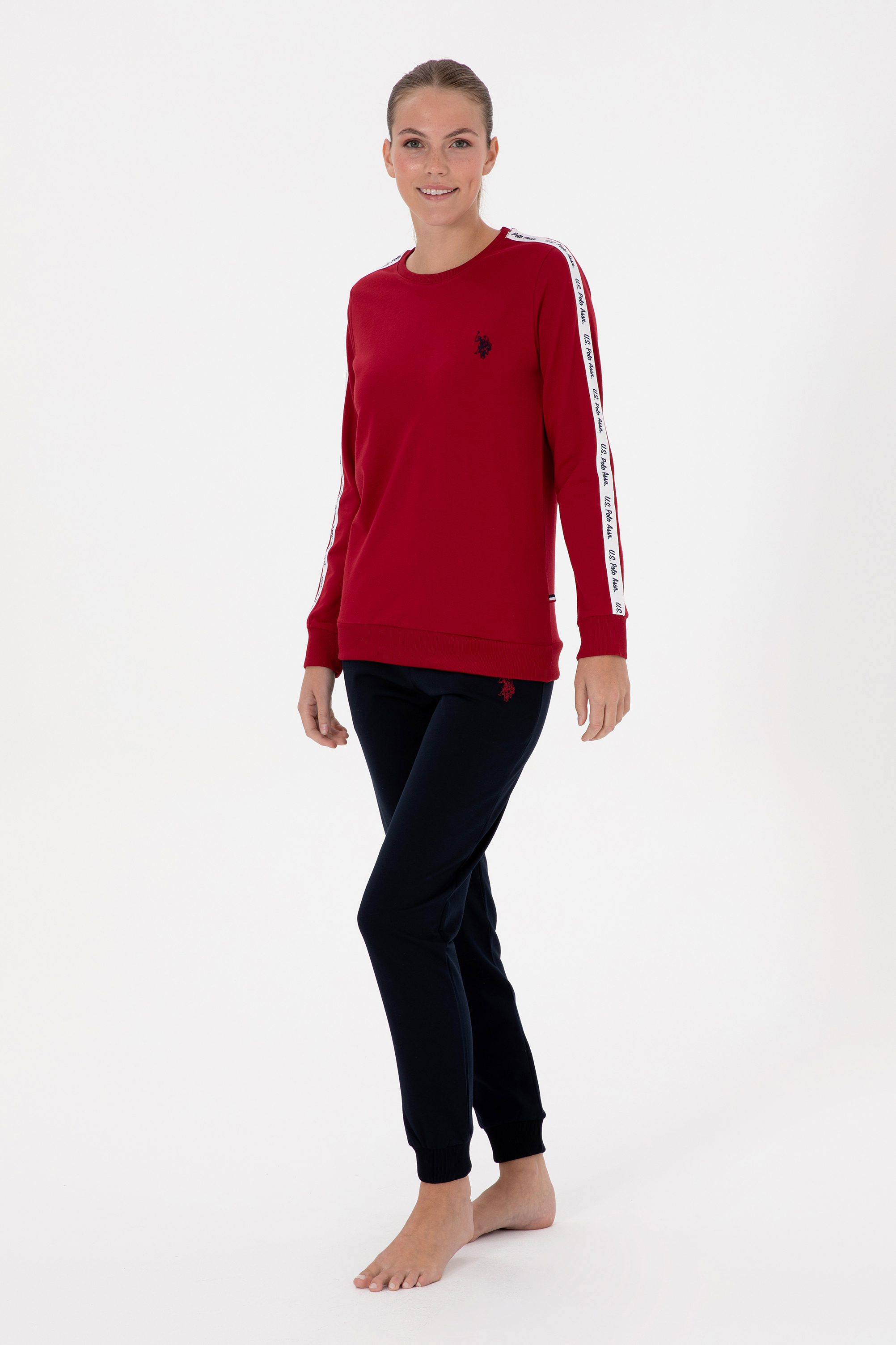 ست پیژامه بورگاندی استاندارد فیت زنانه یو اس پولو | US POLO ASSN