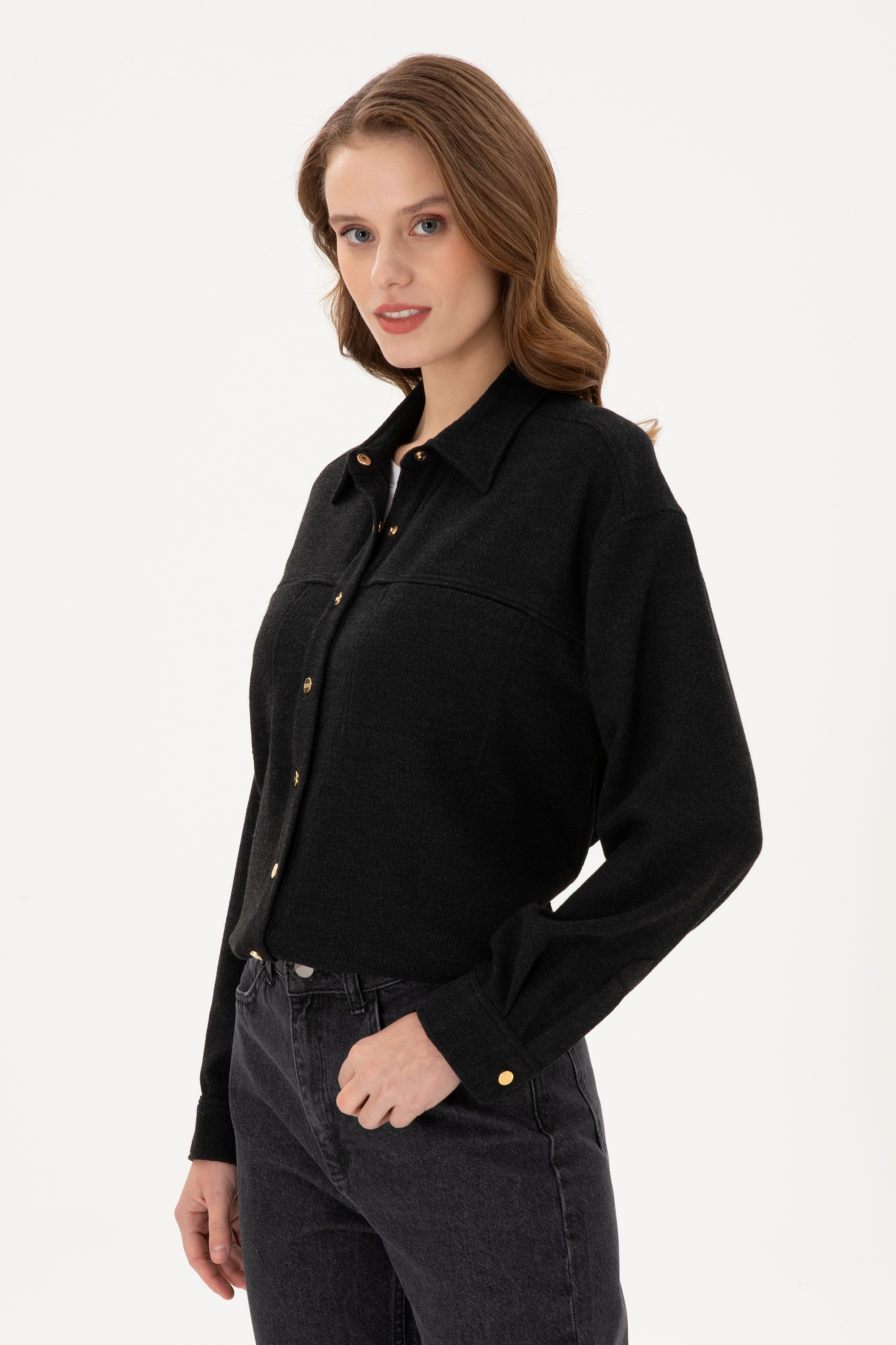 پیراهن سیاه ریلکس زنانه یو اس پولو | US POLO ASSN