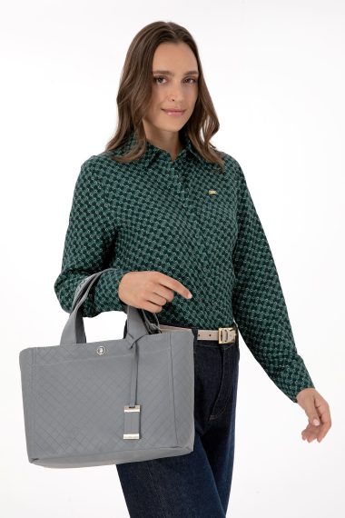 کیف رودوشی  خاکستری تیره  استاندارد فیت  زنانه یو اس پولو | US POLO ASSN