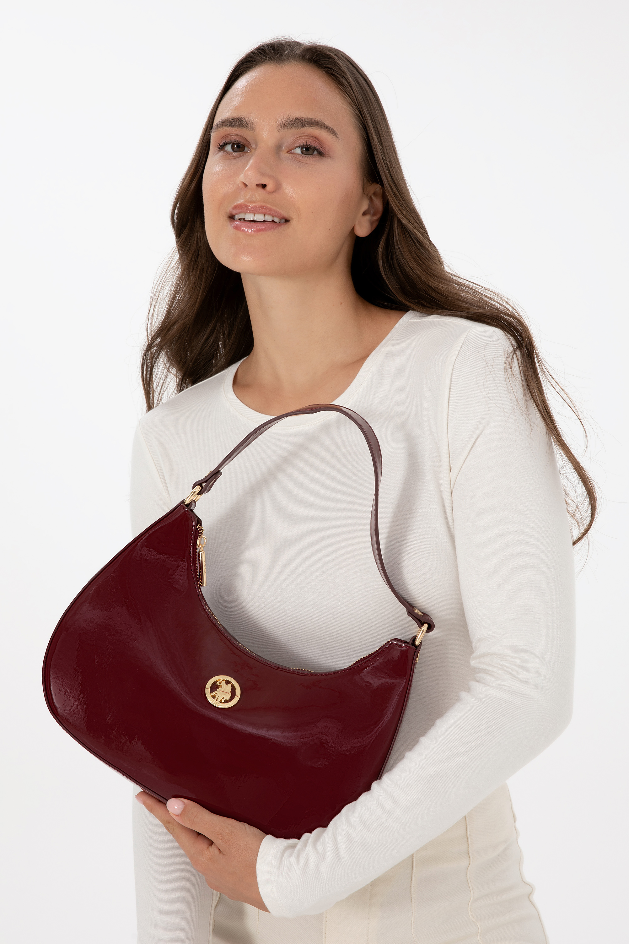 کیف رودوشی روگان بورگاندی استاندارد فیت زنانه یو اس پولو | US POLO ASSN