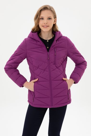 کاپشن  بنفش  BASIC  زنانه یو اس پولو | US POLO ASSN