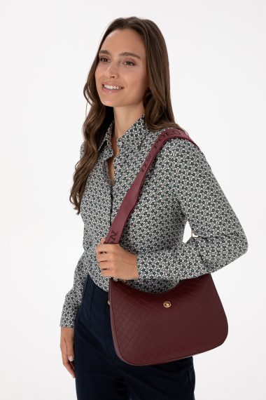کیف رودوشی  بورگاندی  استاندارد فیت  زنانه یو اس پولو | US POLO ASSN