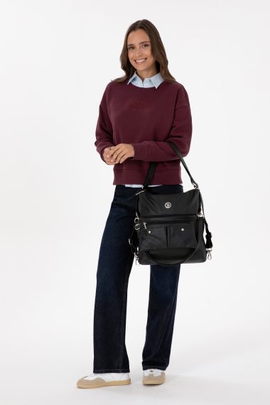 کیف رودوشی  سیاه  استاندارد فیت  زنانه یو اس پولو | US POLO ASSN