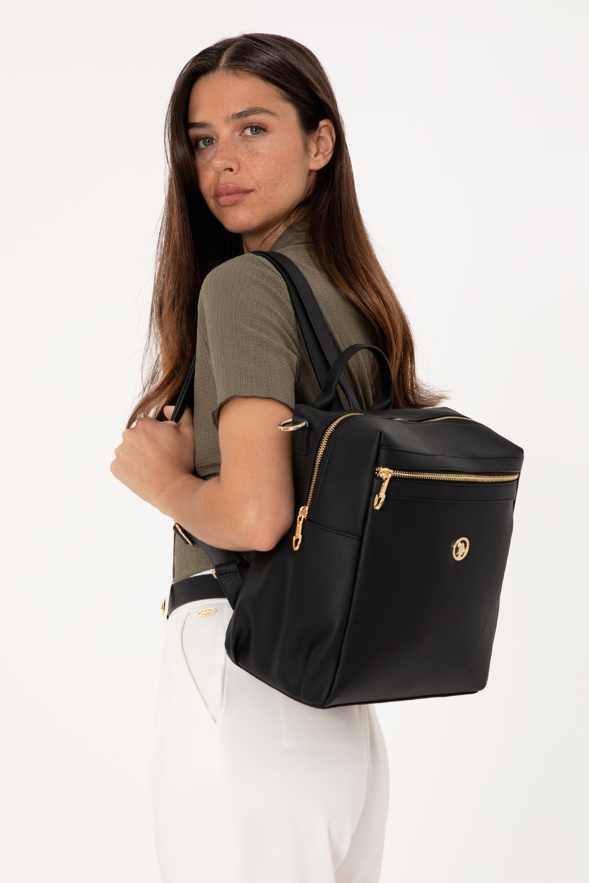 کیف رودوشی سیاه استاندارد فیت زنانه یو اس پولو | US POLO ASSN