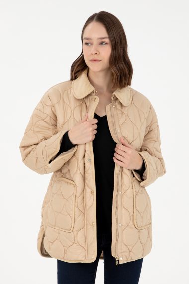 کاپشن  کرمی  BASIC  زنانه یو اس پولو | US POLO ASSN