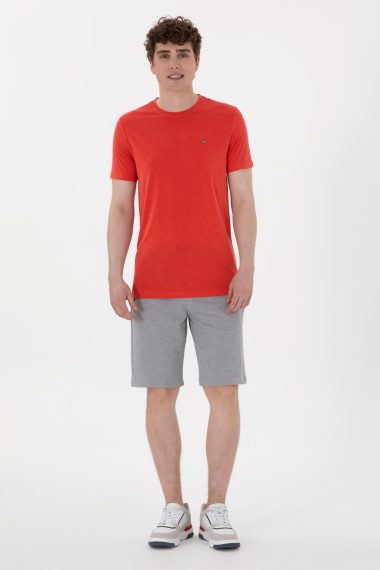 شلوارک  خاکستری ملانژ  رگولار  مردانه یو اس پولو | US POLO ASSN