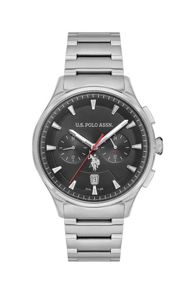 ساعت مچی  خاکستری روشن ملانژ  استاندارد فیت  مردانه یو اس پولو | US POLO ASSN