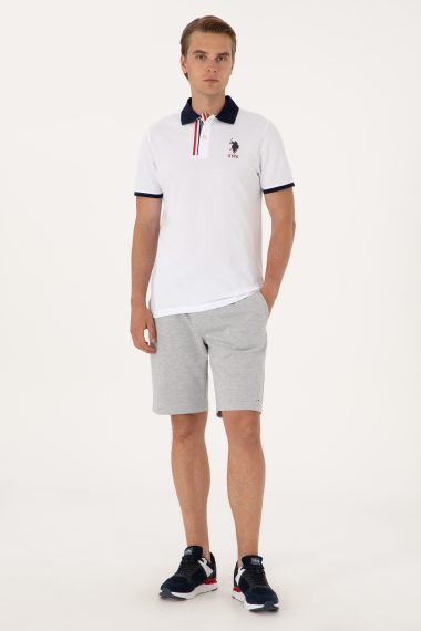 شلوارک  خاکستری ملانژ  رگولار  مردانه یو اس پولو | US POLO ASSN