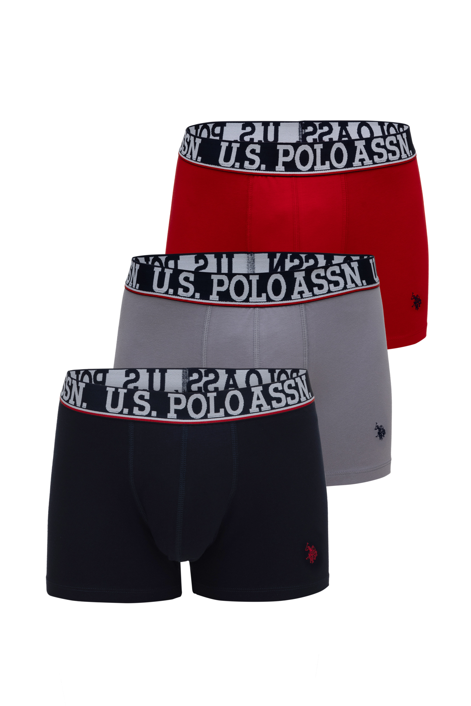 سه عدد ست باکسر لاجورد استاندارد فیت مردانه یو اس پولو | US POLO ASSN