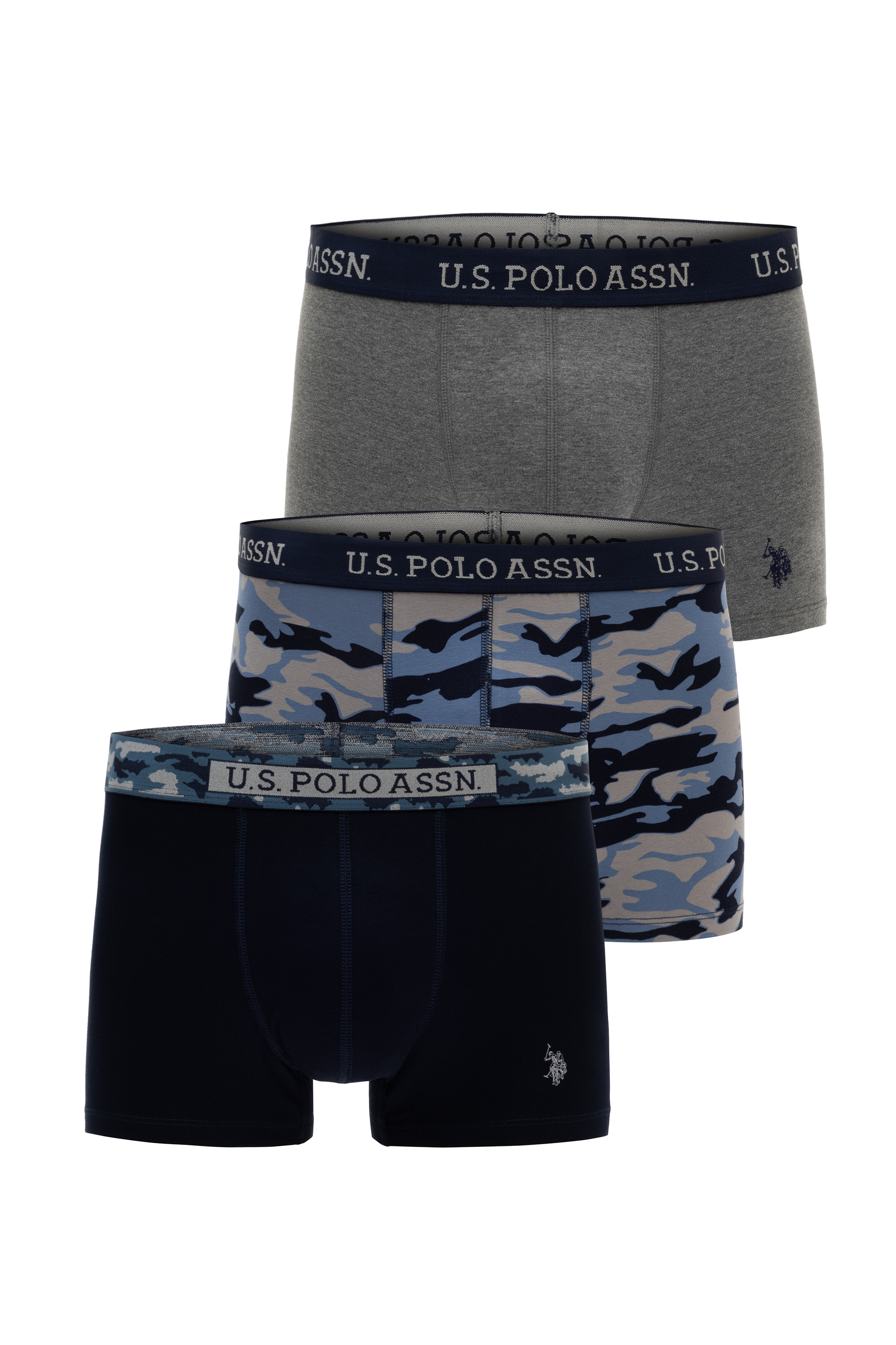 ست باکسر سه عدد سیاه استاندارد فیت مردانه یو اس پولو | US POLO ASSN
