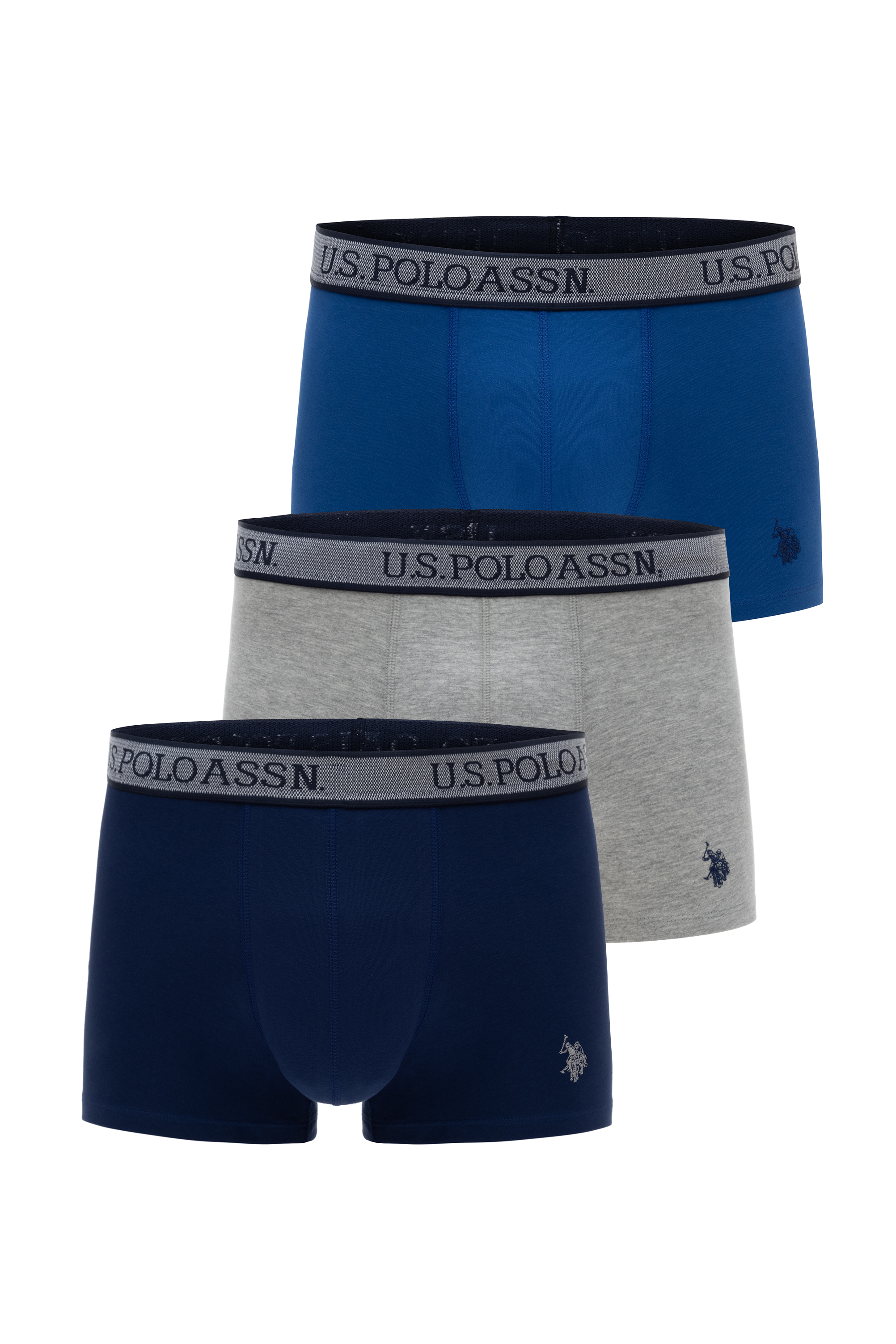ست باکسر سه عدد لاجورد استاندارد فیت مردانه یو اس پولو | US POLO ASSN