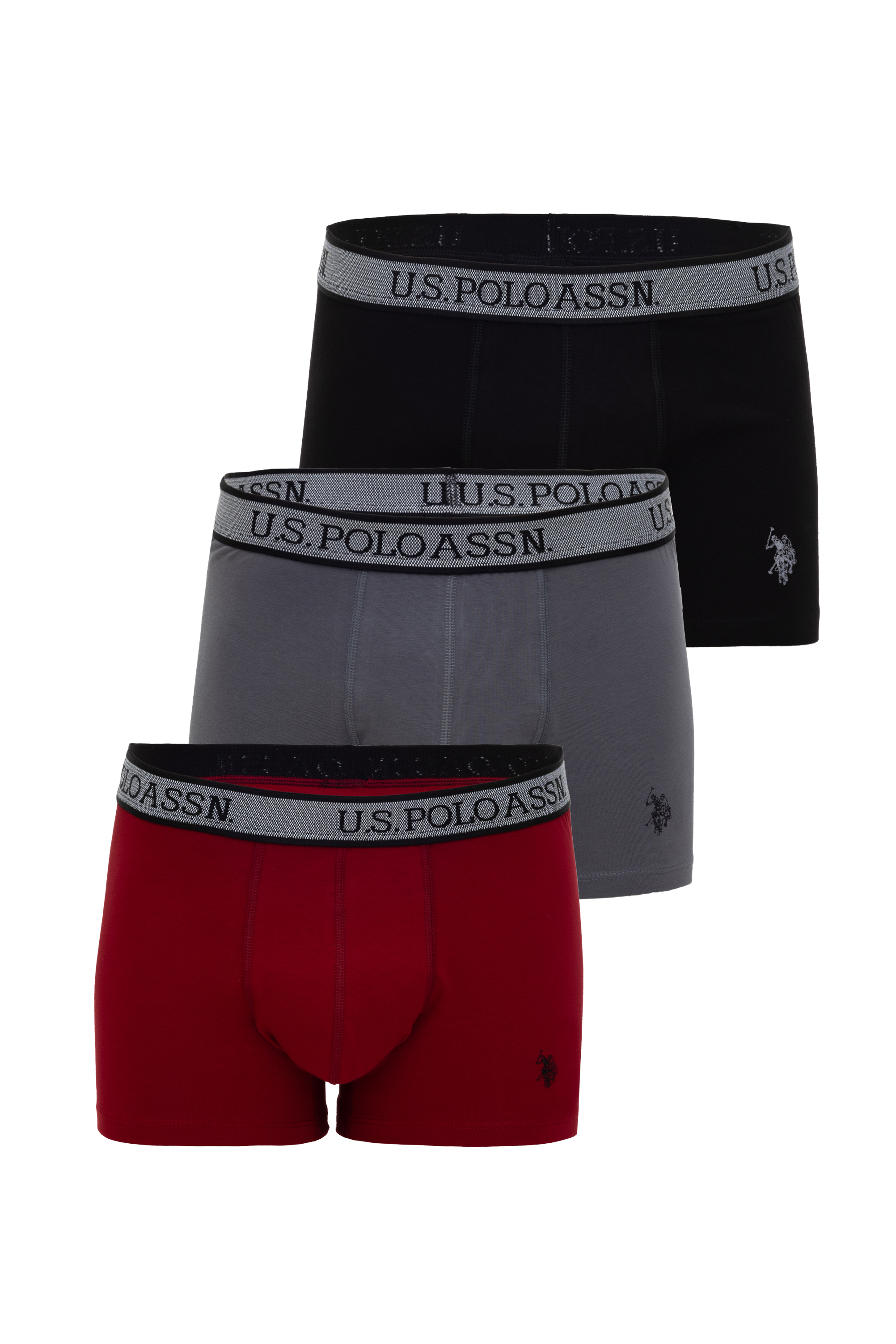 ست باکسر سه عدد سیاه استاندارد فیت مردانه یو اس پولو | US POLO ASSN