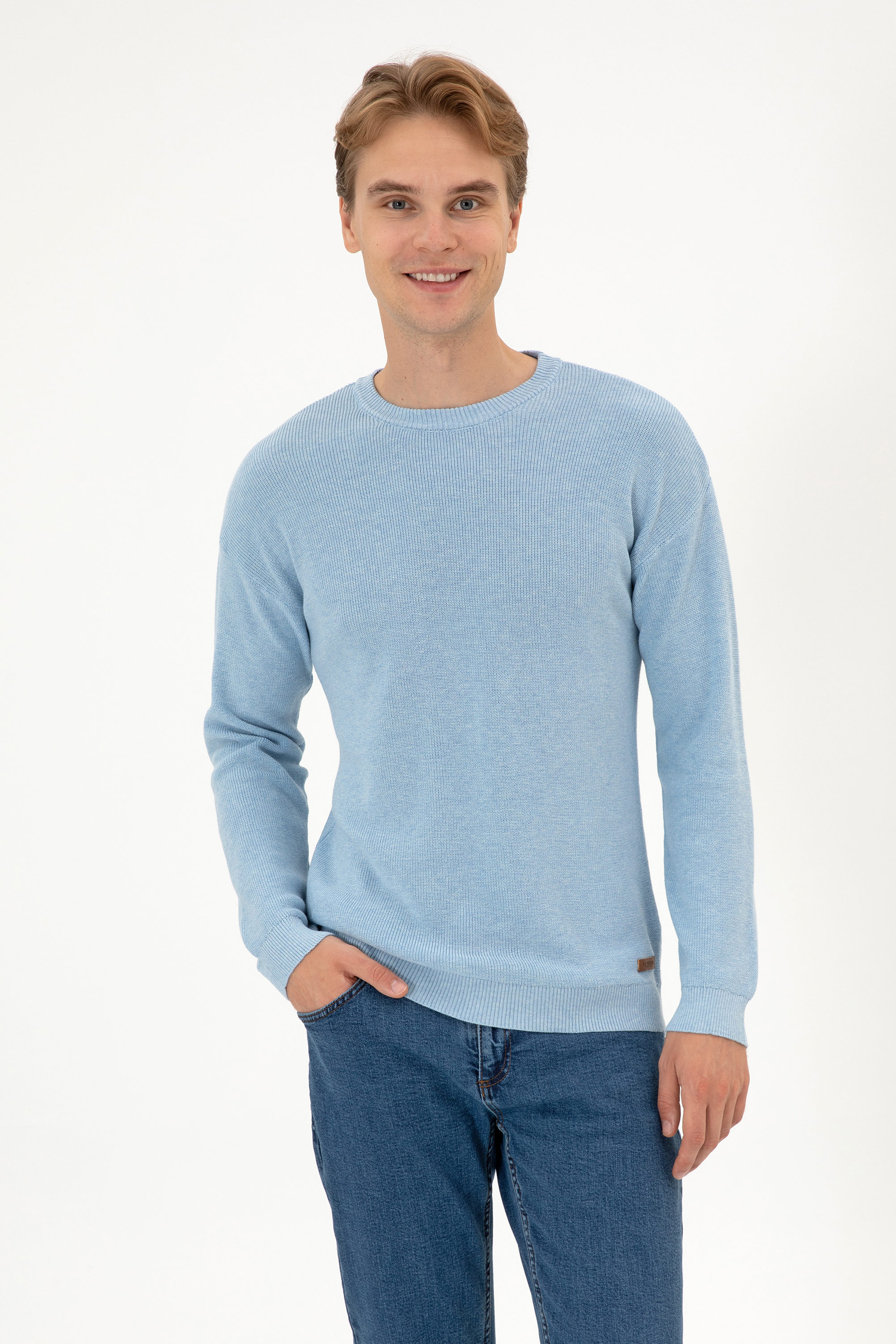 بافت بیسیک آبی ریلکس مردانه یو اس پولو | US POLO ASSN