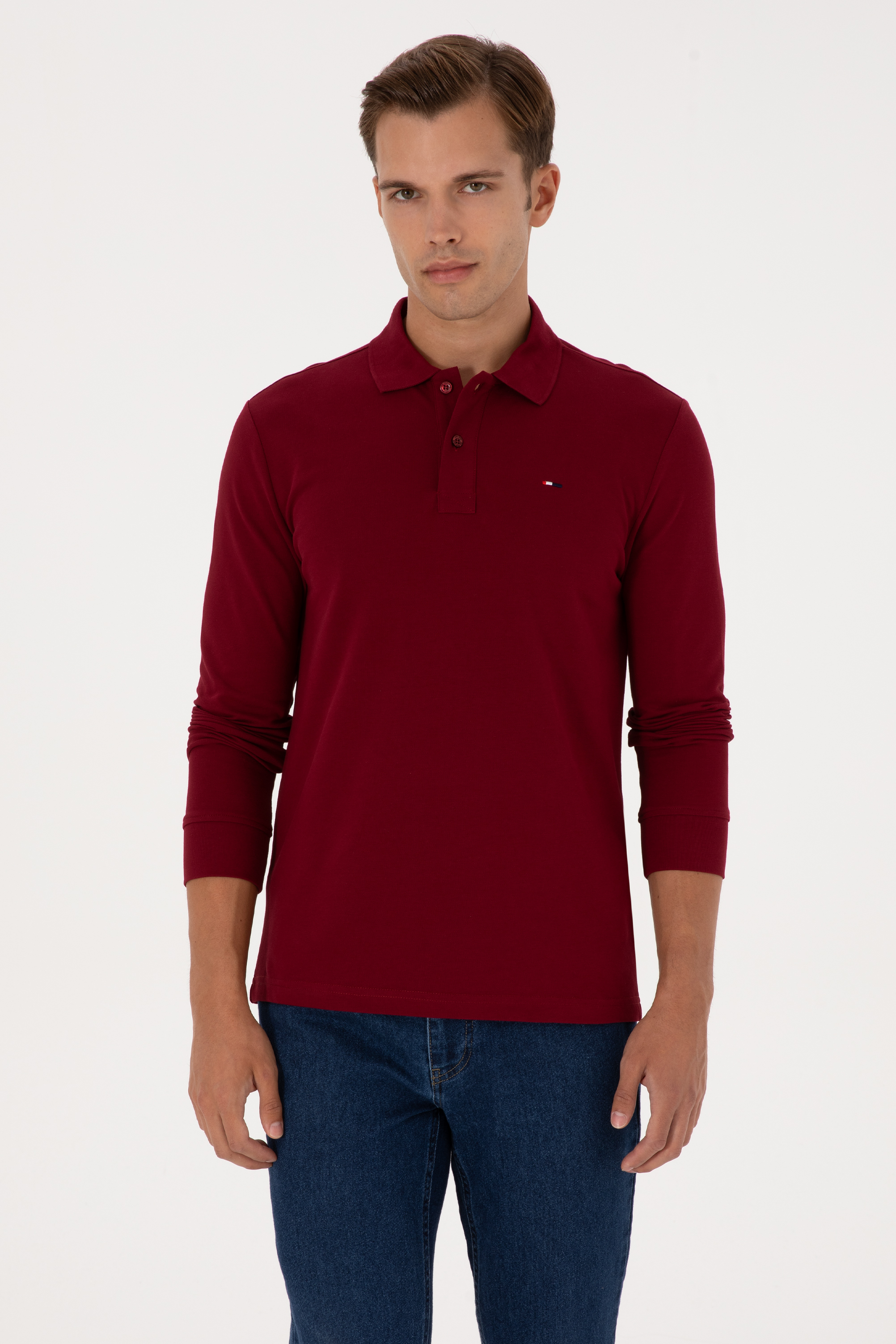 سویشرت بیسیک بورگاندی رگولار مردانه یو اس پولو | US POLO ASSN