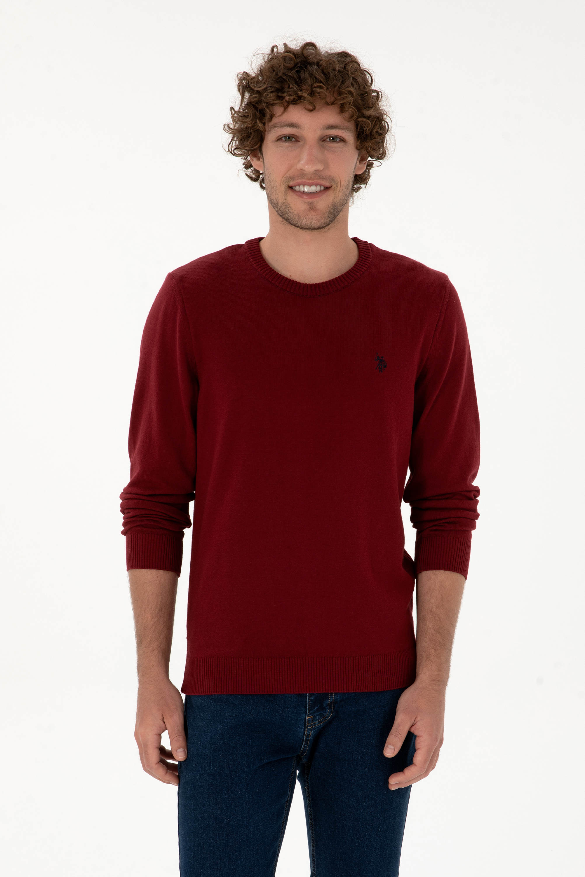 بافت بیسیک بورگاندی اندامی مردانه یو اس پولو | US POLO ASSN