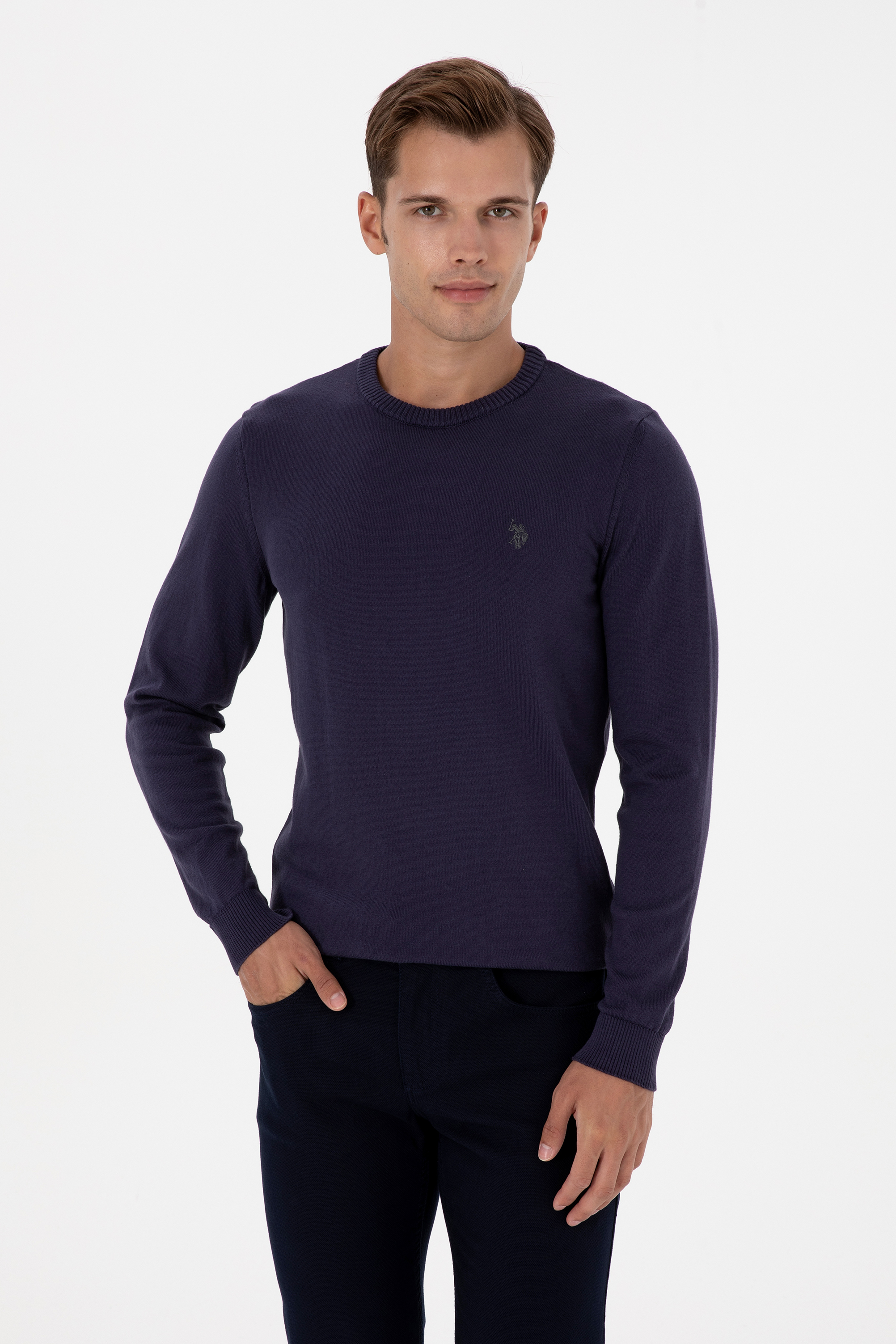 بافت بیسیک بنفش اندامی مردانه یو اس پولو | US POLO ASSN