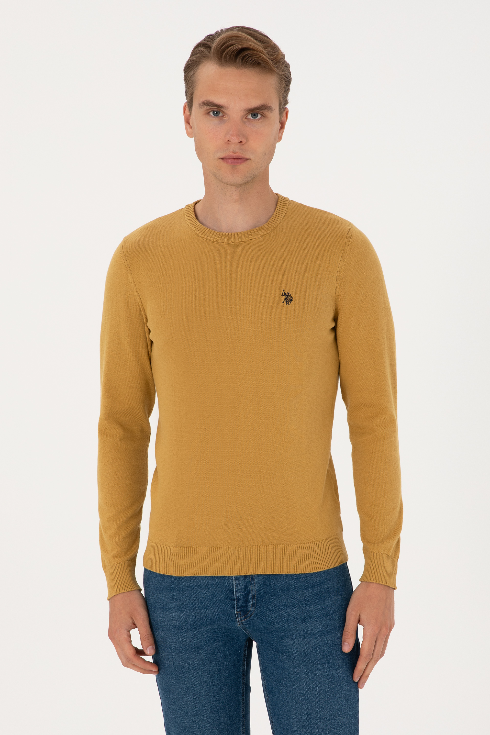 بافت بیسیک آبی نفتی اندامی مردانه یو اس پولو | US POLO ASSN