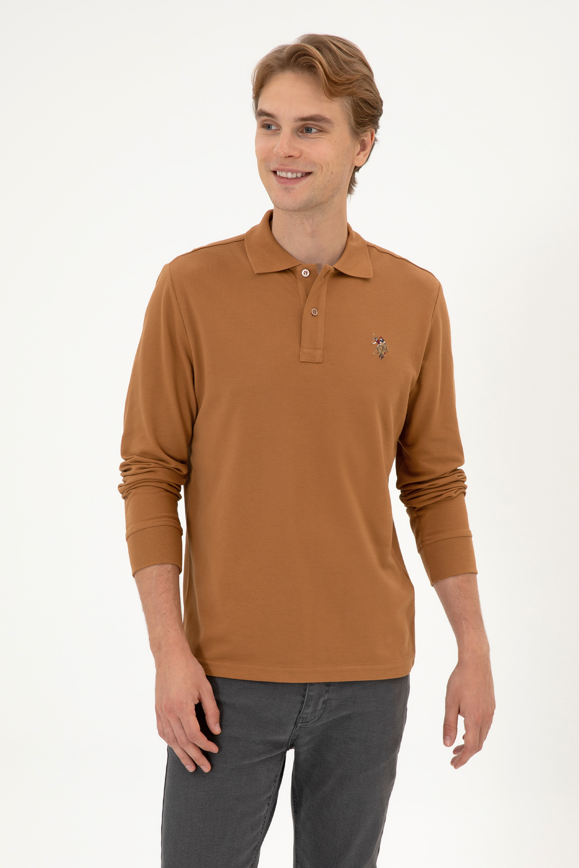 سویشرت بیسیک شتری رگولار مردانه یو اس پولو | US POLO ASSN