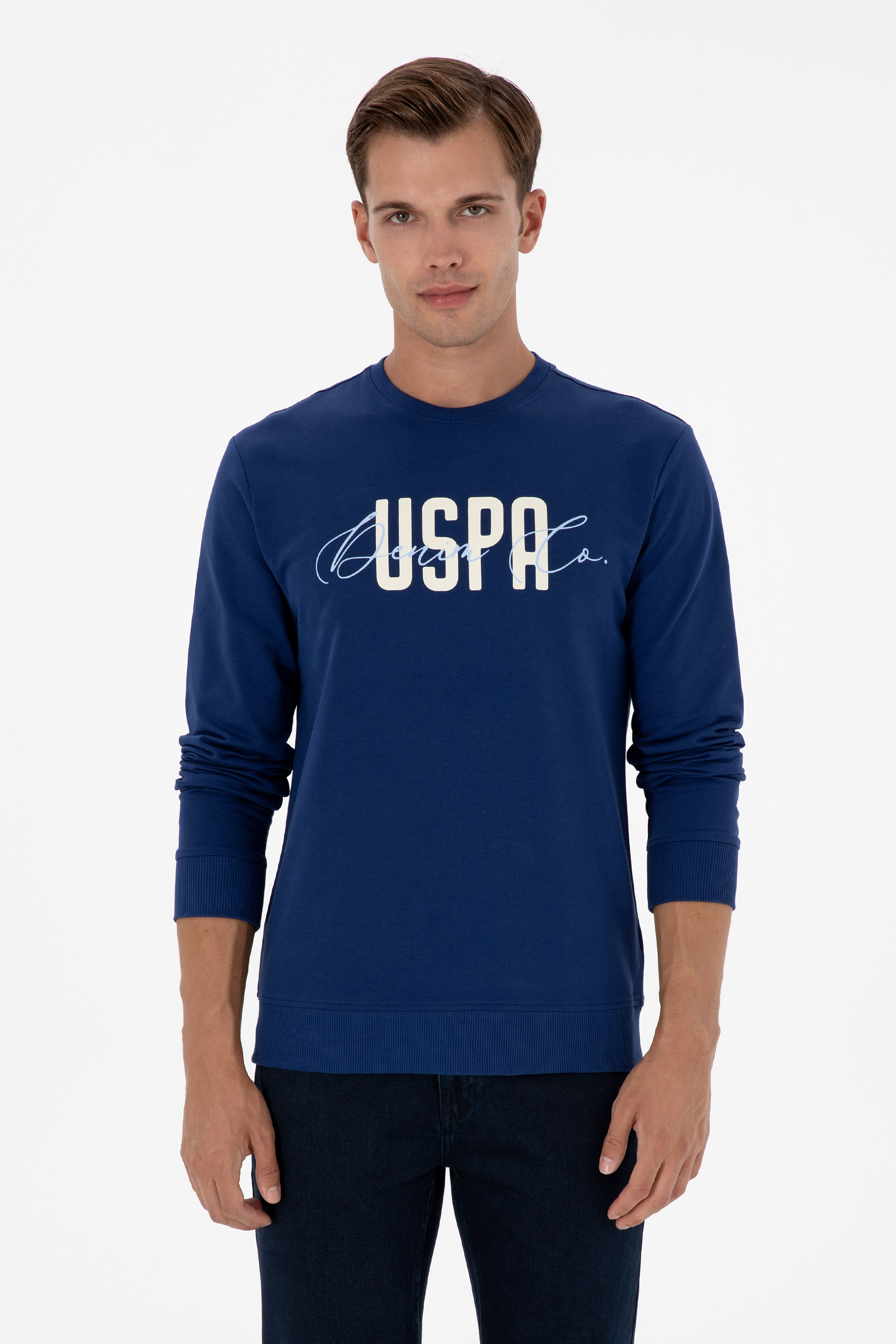 سویشرت نیلی رگولار مردانه یو اس پولو | US POLO ASSN