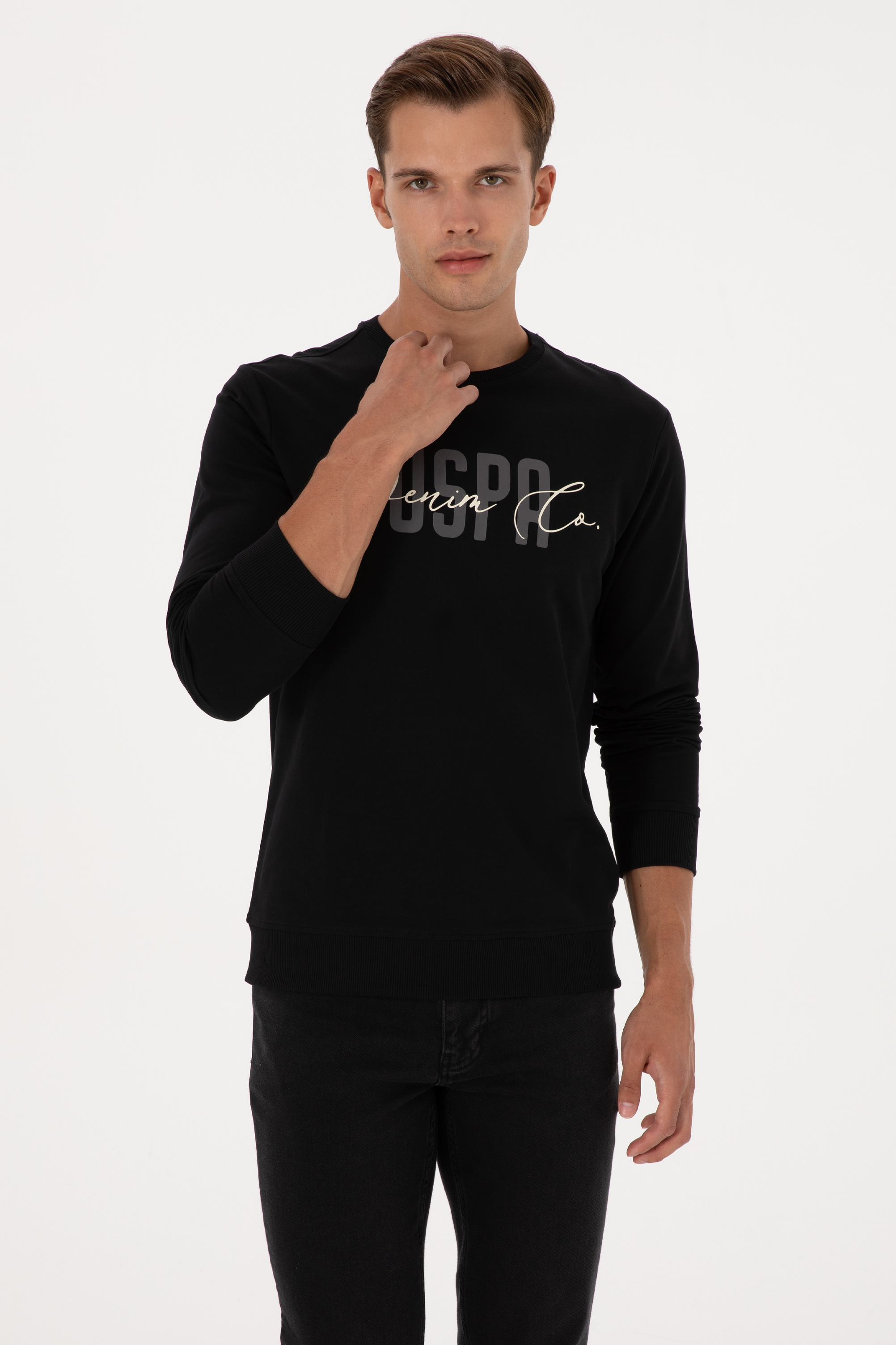 سویشرت سیاه رگولار مردانه یو اس پولو | US POLO ASSN