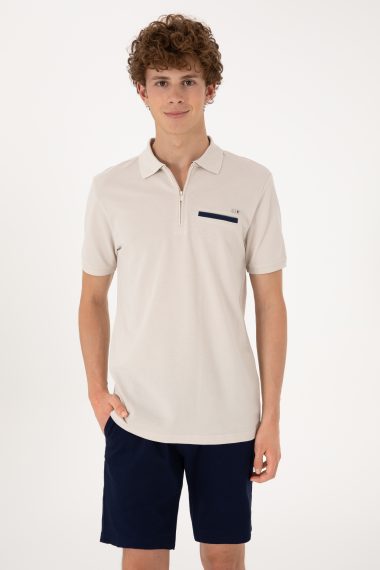 تی شرت یقه پولو خاکستری  رگولار  مردانه یو اس پولو | US POLO ASSN