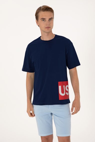 تی شرت  لاجورد  ریلکس  مردانه یو اس پولو | US POLO ASSN
