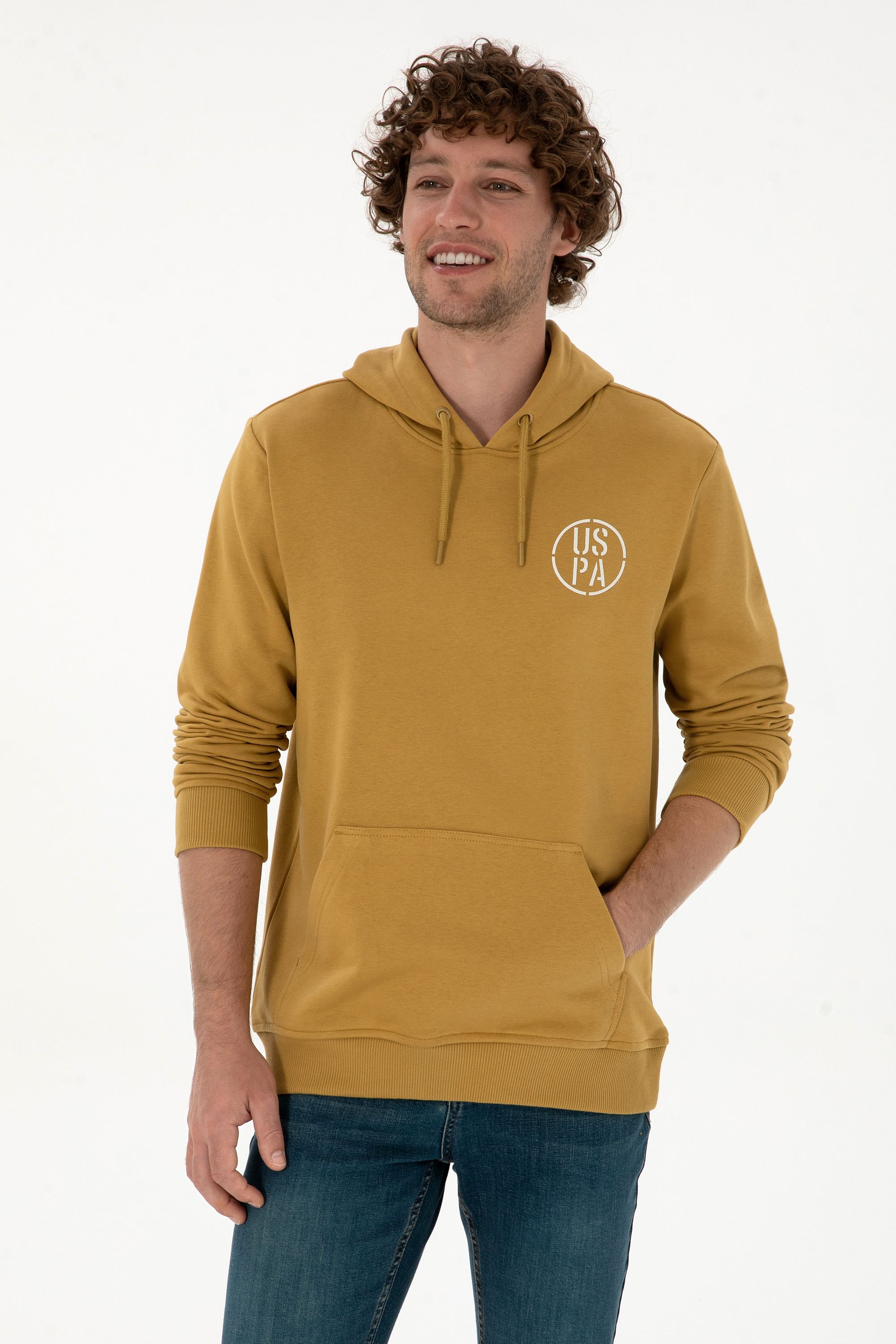 سویشرت هودی آبی نفتی رگولار مردانه یو اس پولو | US POLO ASSN