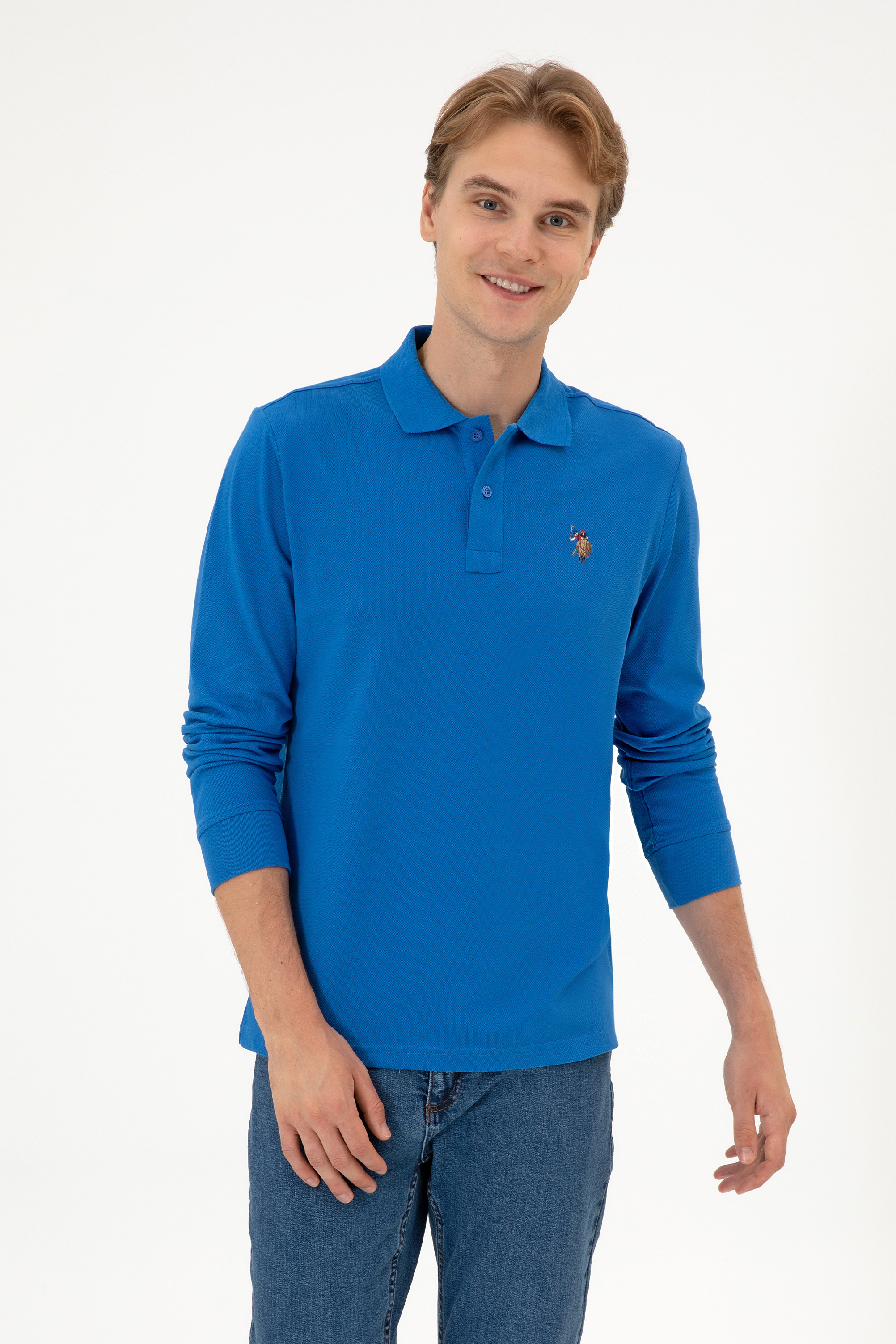 سویشرت بیسیک آبی تیره رگولار مردانه یو اس پولو | US POLO ASSN