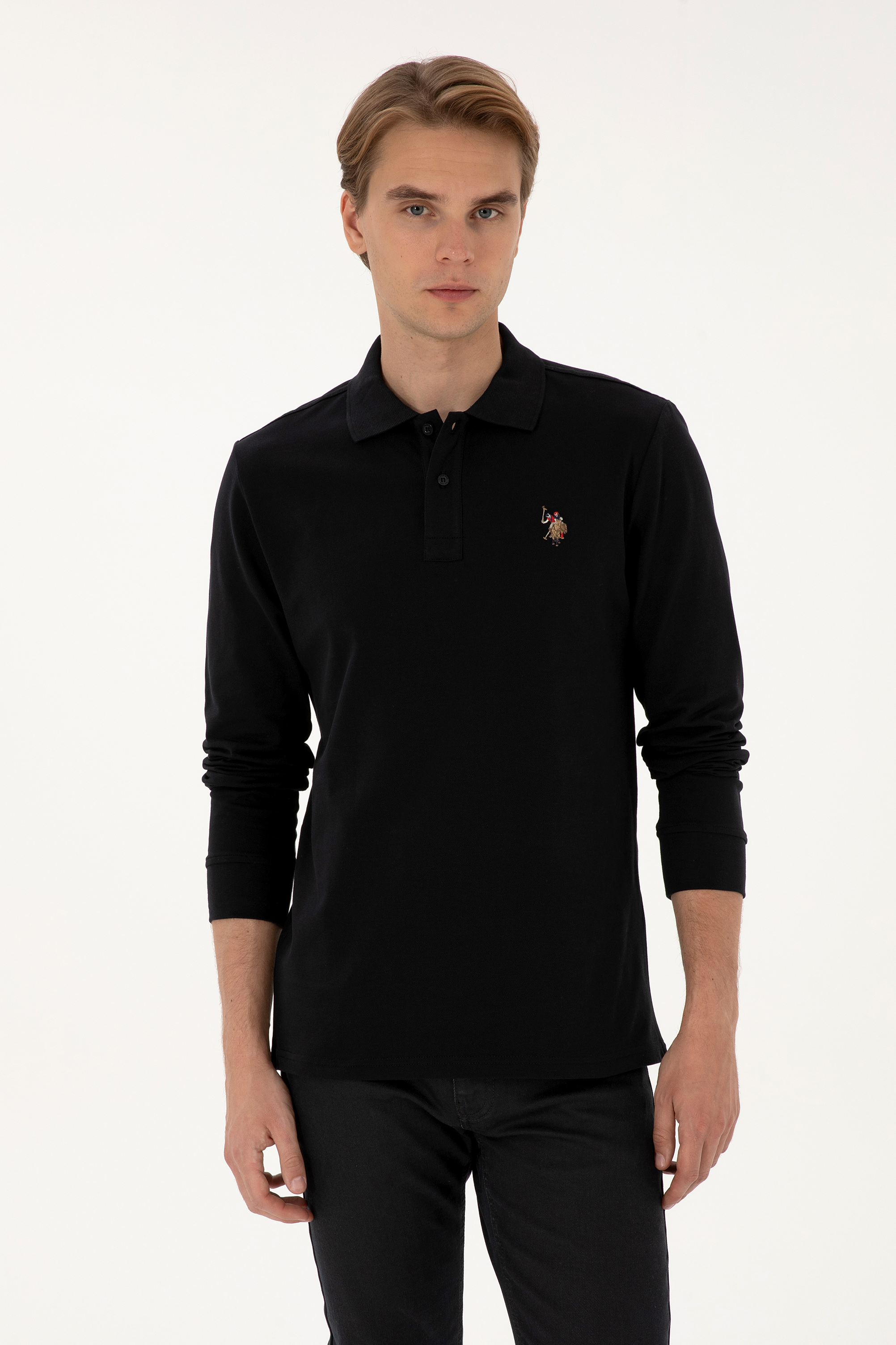 سویشرت بیسیک سیاه رگولار مردانه یو اس پولو | US POLO ASSN