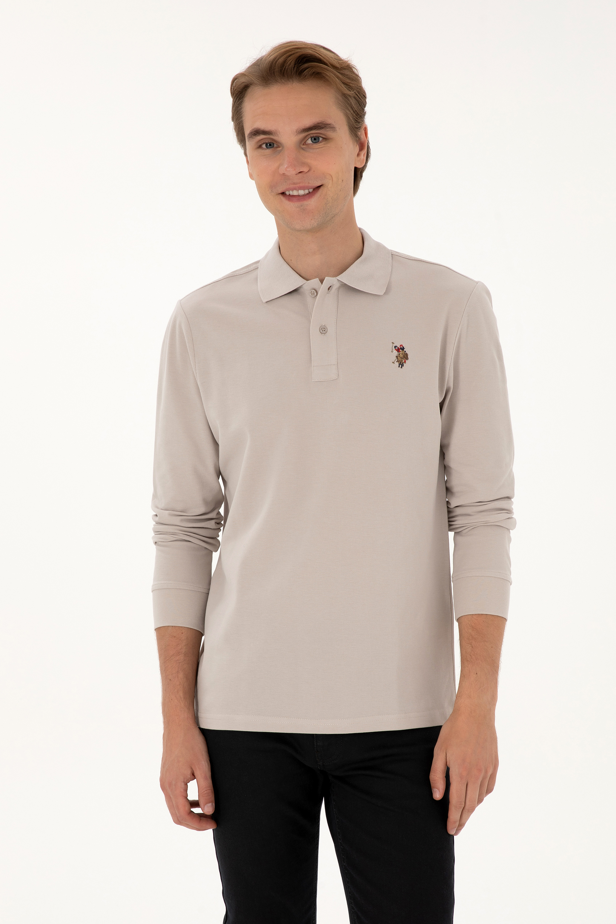 سویشرت بیسیک خاکستری رگولار مردانه یو اس پولو | US POLO ASSN